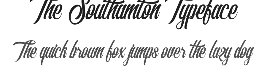 The Southamton Typeface by WNPRHCO — Script Handwritten Font