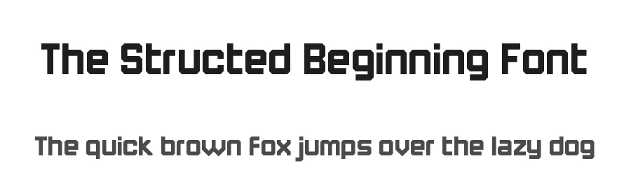 The Structed Beginning Font by Chequered Ink — Display Font