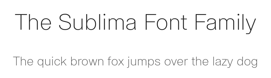 The Sublima Font Family by Sublima — Sans Serif Font