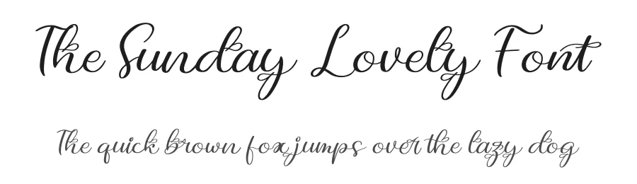 The Sunday Lovely Font by perspectype — Script Handwritten Font