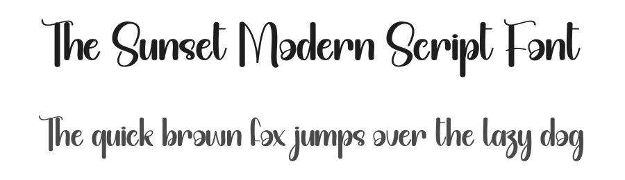 The Sunset Modern Script Font by creativeletter — Script Handwritten Font