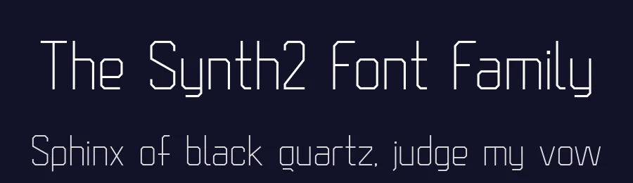 The Synth2 Font Family by Pasternak — Sans Serif Font — thumbnail 2