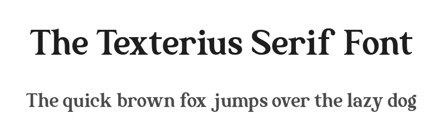 The Texterius Serif Font by fontkong — Serif Font