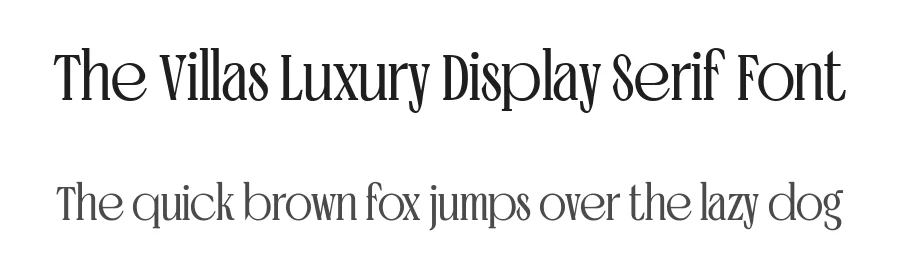 The Villas Luxury Display Serif Font by Nollevs — Display Font