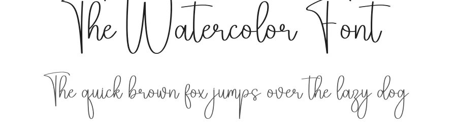 The Watercolor Font by creativeletter — Script Handwritten Font