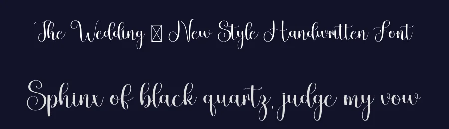 The Wedding – New Style Handwritten Font by freshtypeink — Script Handwritten Font — thumbnail 2