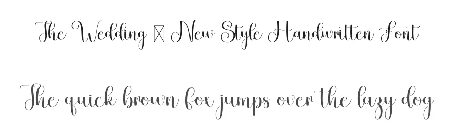 The Wedding – New Style Handwritten Font by freshtypeink — Script Handwritten Font