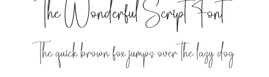 The Wonderful Script Font by creativeletter — Script Handwritten Font