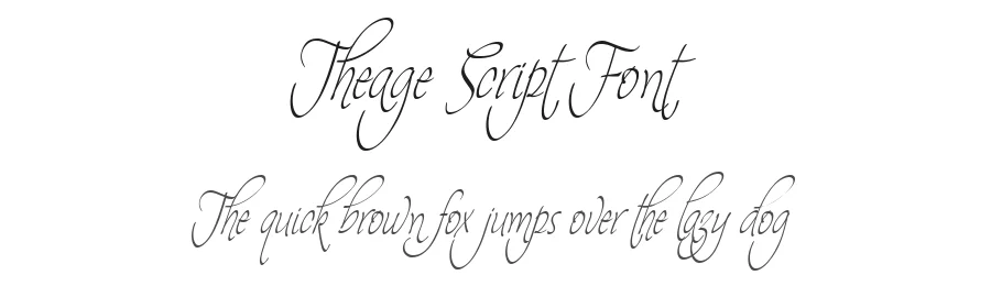 Theage Script Font by Typeface — Script Handwritten Font
