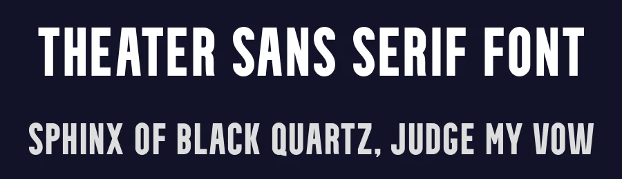 Theater Sans Serif Font by Adrian4242 — Sans Serif Font — thumbnail 2