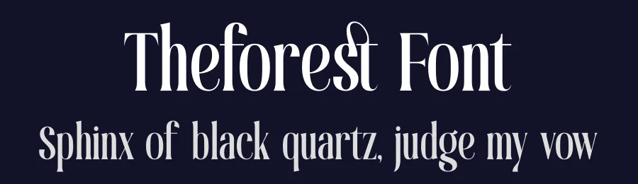Theforest Font by timelesstype.co — Serif Font — thumbnail 2