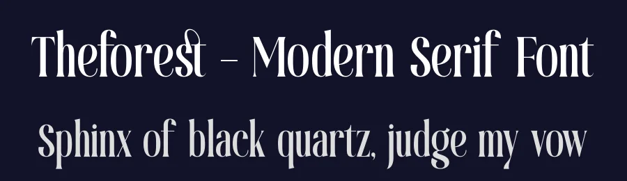 Theforest – Modern Serif Font by timelesstype.co — Serif Font — thumbnail 2