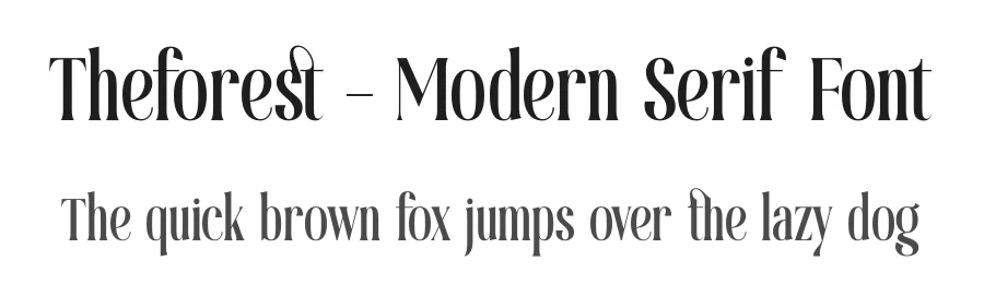 Theforest – Modern Serif Font by timelesstype.co — Serif Font