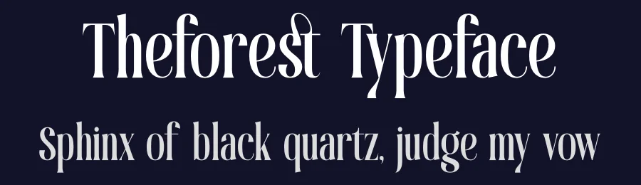 Theforest Typeface by timelesstype.co — Display Font — thumbnail 2