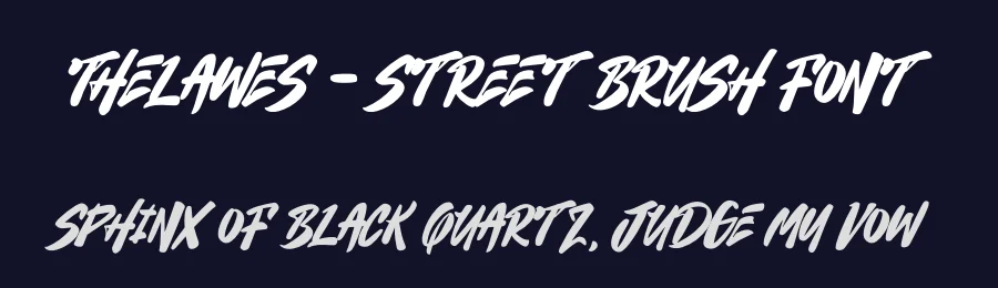 Thelawes – Street Brush Font by Ronny_STD — Script Handwritten Font — thumbnail 2