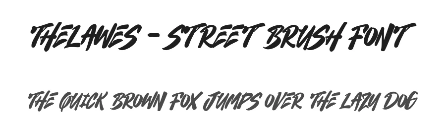 Thelawes – Street Brush Font by Ronny_STD — Script Handwritten Font