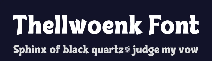 Thellwoenk Font by twinletter — Display Font — thumbnail 2