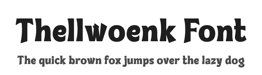 Thellwoenk Font by twinletter — Display Font