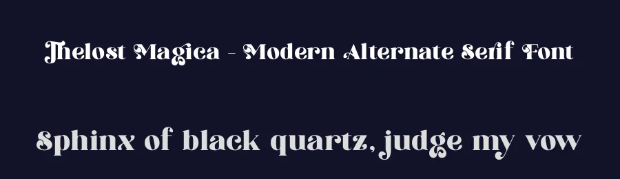 Thelost Magica – Modern Alternate Serif Font by timelesstype.co — Display Font — thumbnail 2