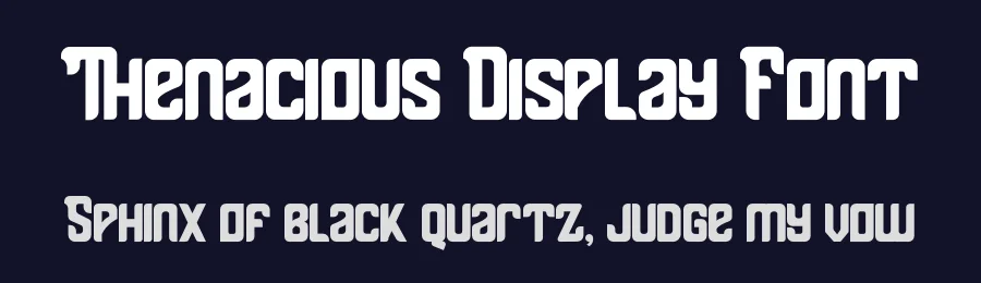 Thenacious Display Font by fontkong — Display Font — thumbnail 2