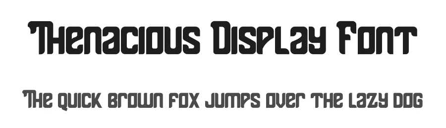 Thenacious Display Font by fontkong — Display Font