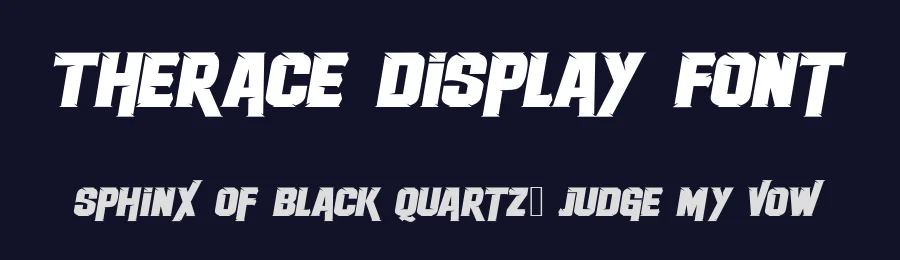 Therace Display Font by teguh pranata — Display Font — thumbnail 2