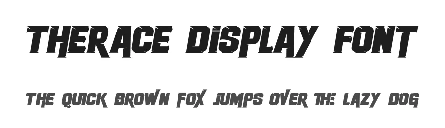 Therace Display Font by teguh pranata β Display Font