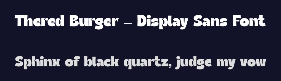 Thered Burger – Display Sans Font by timelesstype.co — Display Font — thumbnail 2