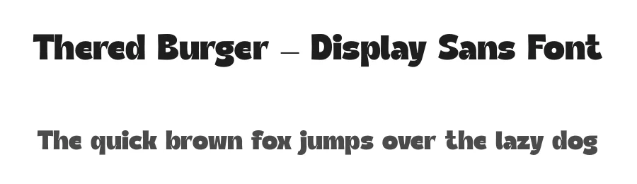 Thered Burger – Display Sans Font by timelesstype.co — Display Font