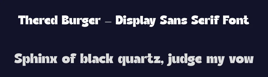 Thered Burger – Display Sans Serif Font by timelesstype.co — Display Font — thumbnail 2