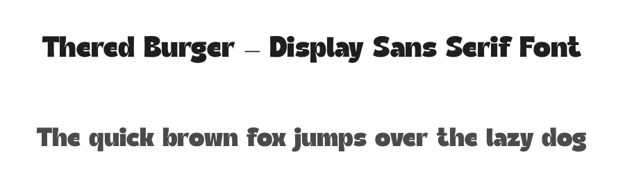 Thered Burger – Display Sans Serif Font by timelesstype.co — Display Font