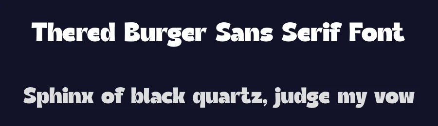 Thered Burger Sans Serif Font by timelesstype.co — Sans Serif Font — thumbnail 2