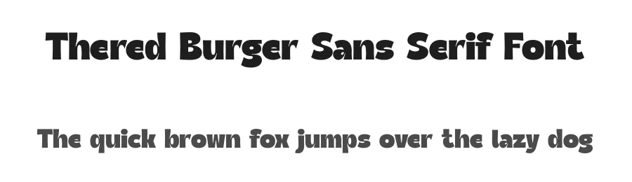 Thered Burger Sans Serif Font by timelesstype.co — Sans Serif Font