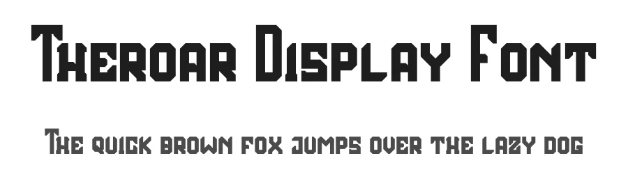 Theroar Display Font by Rantautype — Display Font