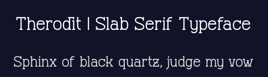 Therodit | Slab Serif Typeface by Gracetypestudio — Slab Serif Font — thumbnail 2