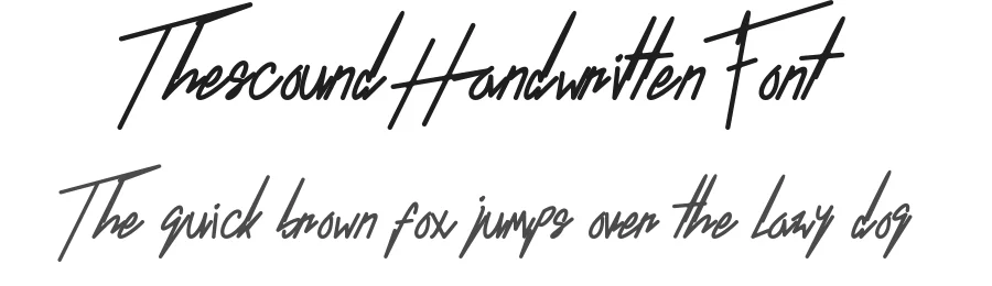 Thescound Handwritten Font by mifiq — Script Handwritten Font