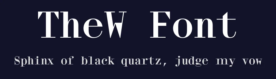 TheW Font by Swiss Typefaces — Display Font — thumbnail 2