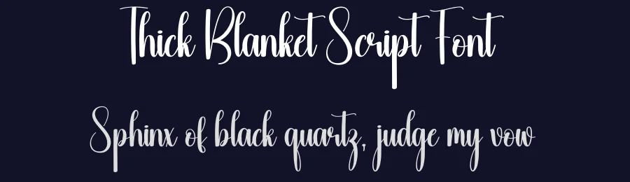 Thick Blanket Script Font by creativeletter — Script Handwritten Font — thumbnail 2