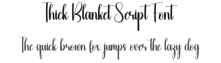 Thick Blanket Script Font by creativeletter — Script Handwritten Font