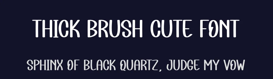 Thick Brush Cute Font by andikastudio — Display Font — thumbnail 2