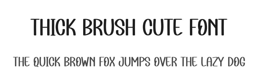 Thick Brush Cute Font by andikastudio — Display Font