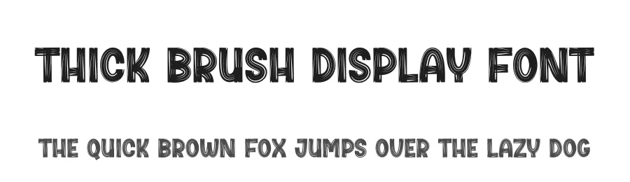 Thick Brush Display Font by creativeletter — Script Handwritten Font