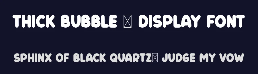 Thick Bubble – Display Font by Minimalist Eyes — Display Font — thumbnail 2