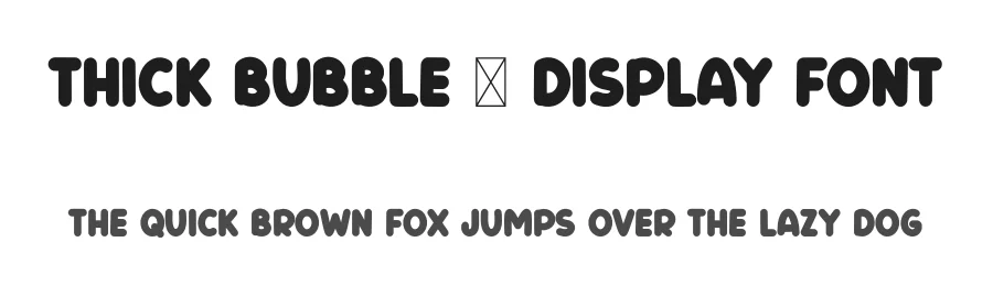Thick Bubble – Display Font by Minimalist Eyes — Display Font