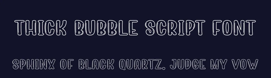 Thick Bubble Script Font by freshtypeink — Display Font — thumbnail 2
