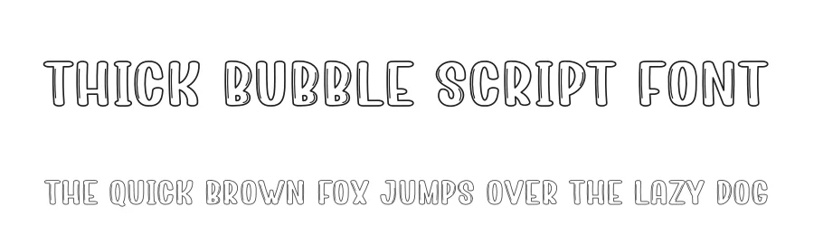 Thick Bubble Script Font by freshtypeink — Display Font