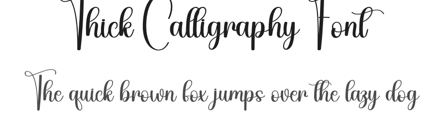 Thick Calligraphy Font by andikastudio — Script Handwritten Font