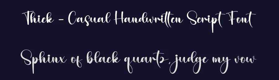 Thick – Casual Handwritten Script Font by creativeletter — Script Handwritten Font — thumbnail 2