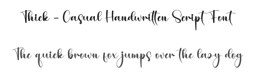 Thick – Casual Handwritten Script Font by creativeletter — Script Handwritten Font