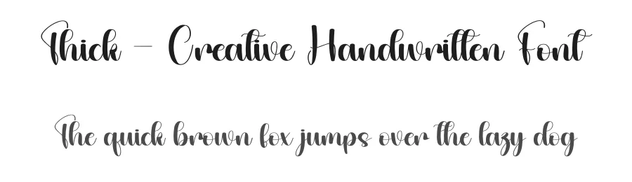 Thick – Creative Handwritten Font by andikastudio — Script Handwritten Font